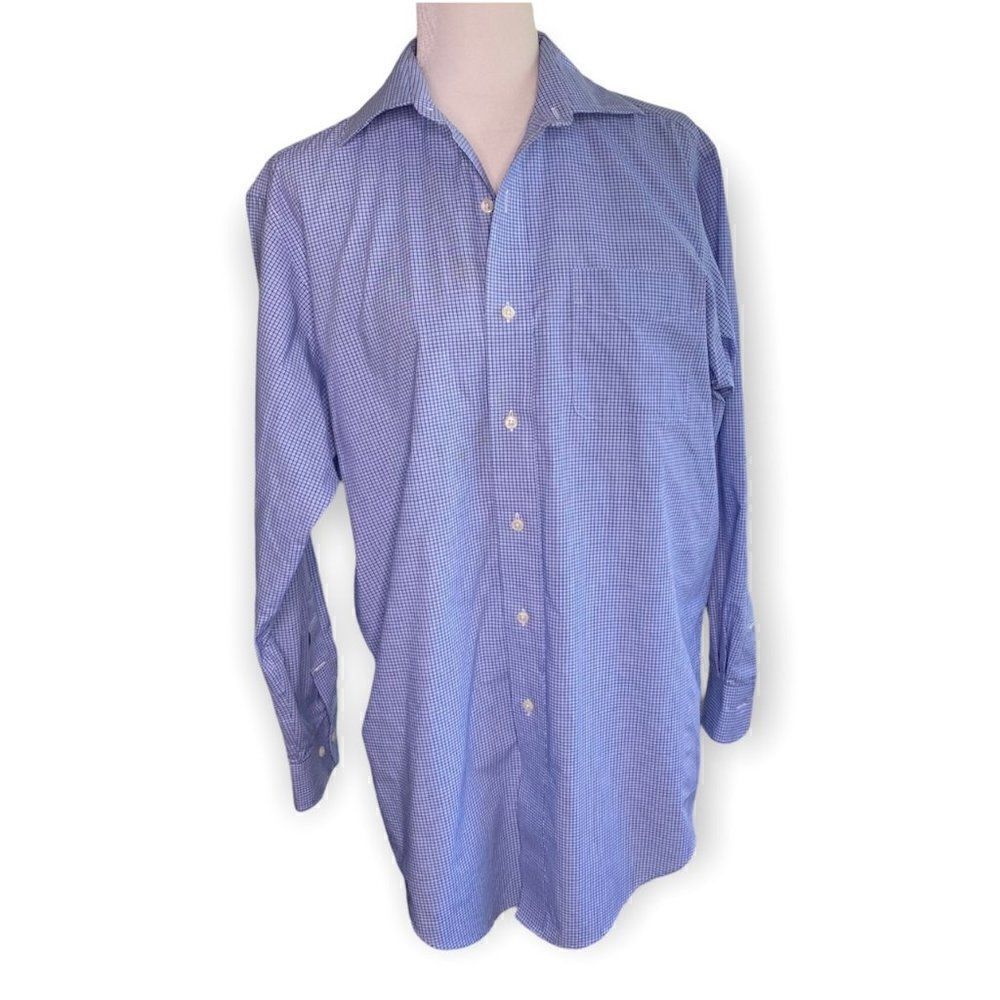 American Living Wrinkle Free Blue Button Down Casual Shirt SZ 15 ½” 32/33